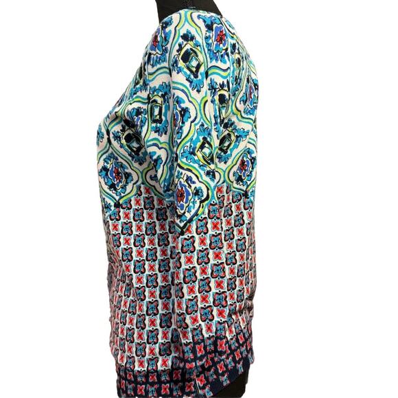 Joseph A Cardigan Medium Womens 3/4 Sleeve Colorful Button Up Gypsy Grannycore - Picture 3 of 8